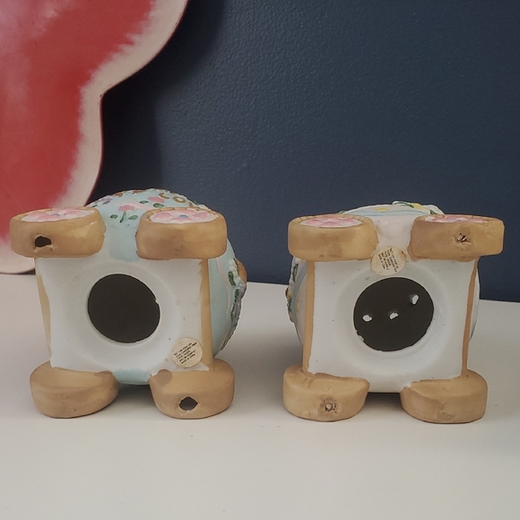 Vintage Easter Train Ceramic Porcelain Centerpiece “Be My Bunny Love” Pastel - Picture 10 of 15